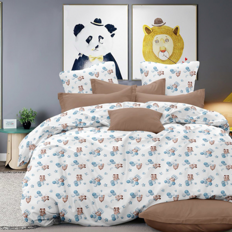 Ткань для постельного белья Бязь "Gold" Lux детская GL17660blue