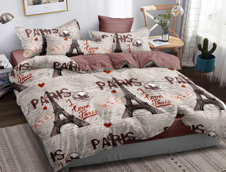 Двуспальный набор постельного белья 180*220 из Бязи "Gold" №156008AB Черешенка™