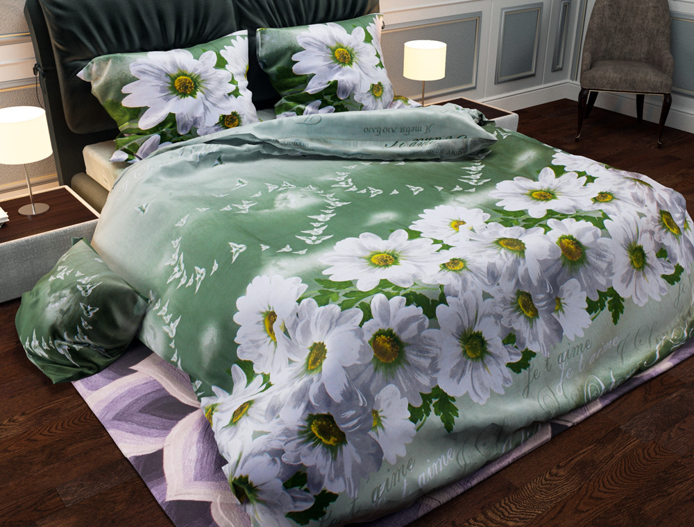 Полуторний набір постільної білизни 150*220 із Бязі "Gold" №152951 Черешенка™