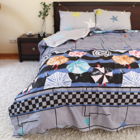 Сімейний набір постільної білизни із Бязі "Gold" №154251AB Черешенка™