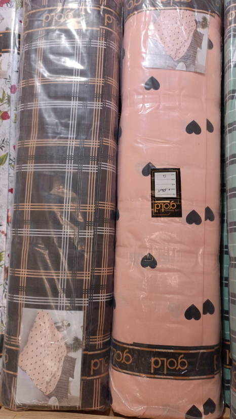 Тканина для постільної білизни Бязь "Gold" Lux "Символіка кохання" GL1683 (A+B) - (50м+50м)