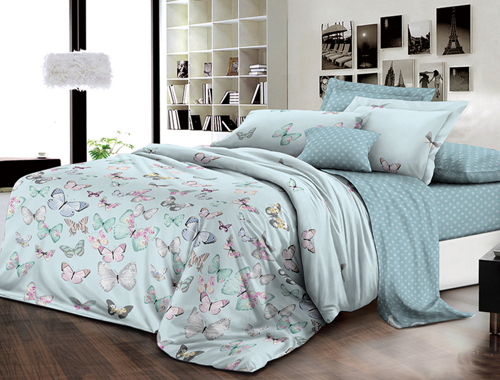 Євро-максі набір постільної білизни 200*220 із Ранфорсу №18039AB Черешенка™