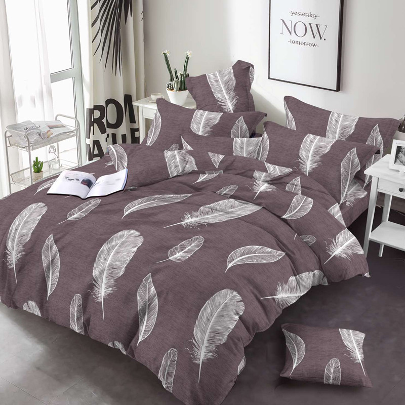 Тканина для постільної білизни Бязь "Gold" Lux "Пір'я" GL1293A