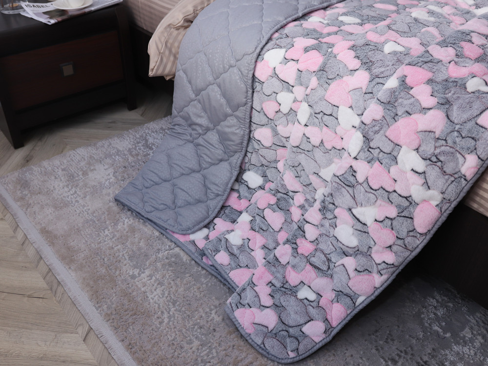 Євро-максі флісове стьобане покривало №55088R