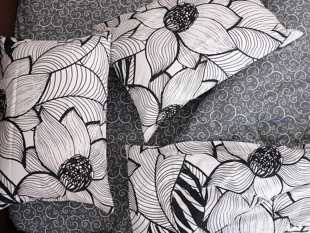 Полуторный набор постельного белья 150*220 из Сатина №22174AB Черешенка™