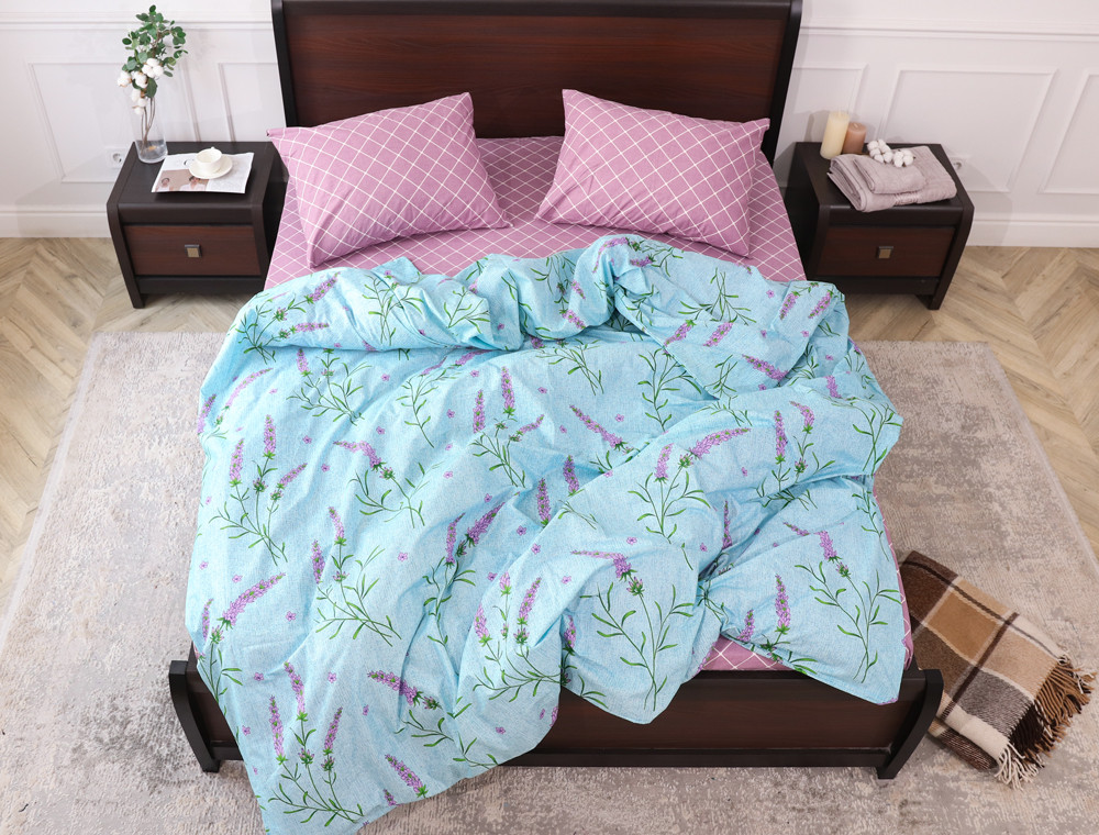 Двоспальний набір постільної білизни 180*220 із Бязі "Gold" №157911AB Черешенка™