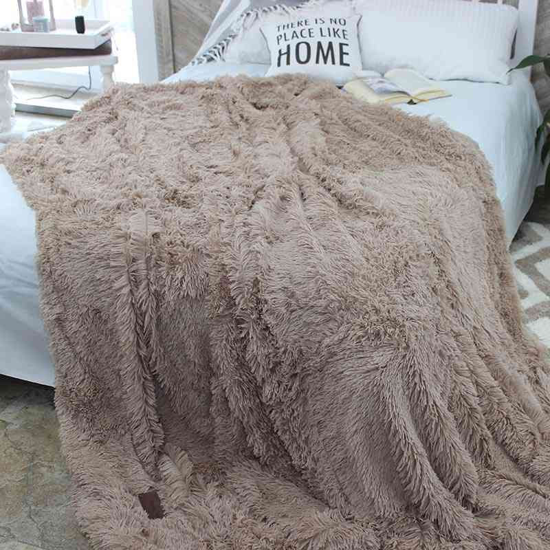 Євро-максі покривало-плед "травка" (240*220) - капучіно