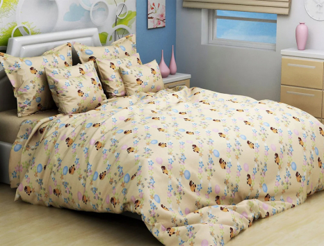 Ткань для постельного белья Бязь "Gold" Lux детская GLB3007beige