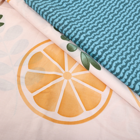 Ткань для постельного белья Бязь "Gold" Lux "Апельсиновый рай" GL1641 (A+B) - (50м+50м)