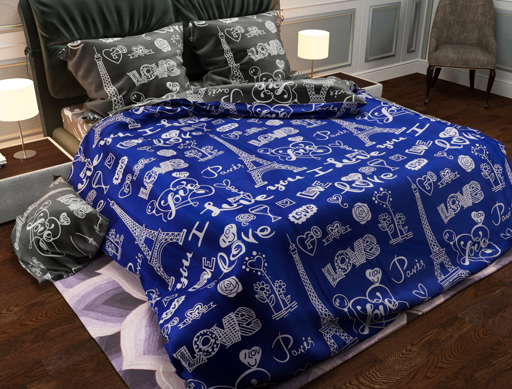 Сімейний набір постільної білизни із Бязі "Gold" №151997AB Черешенка™