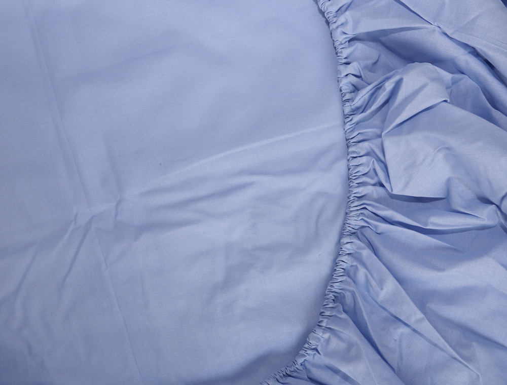 Простирадло на резинці (180*200*25) світло-блакитне №1064