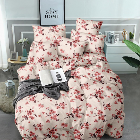 Тканина для постільної білизни Бязь "Gold" Lux "Вишневий колір (червоний)" GL3075red