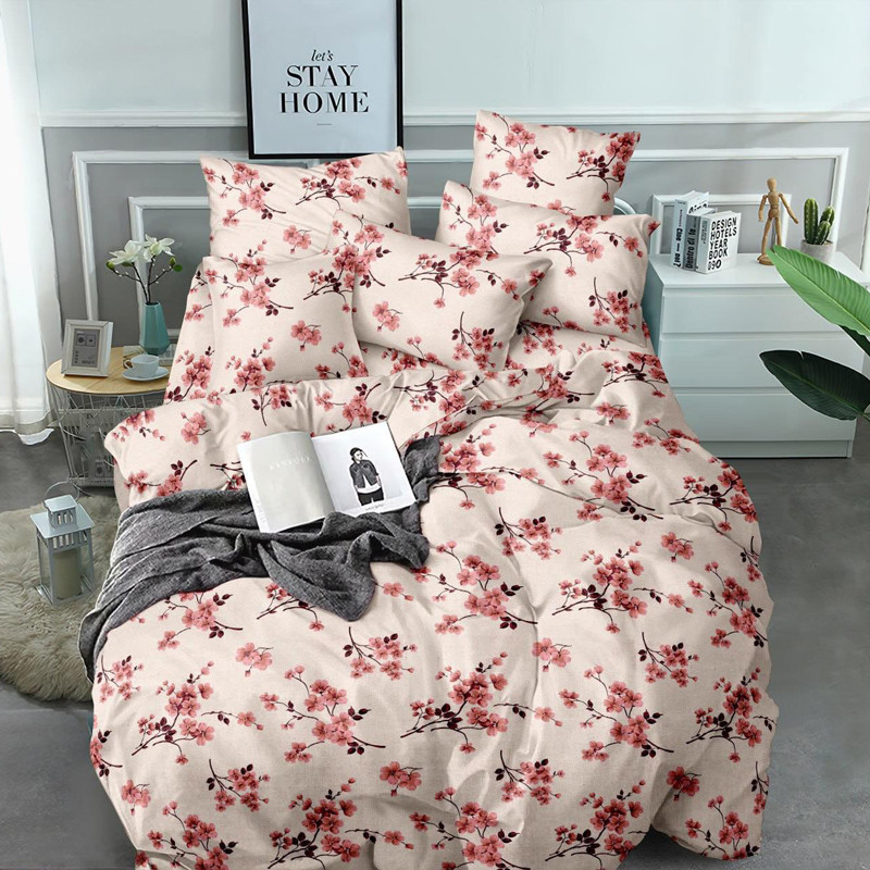 Тканина для постільної білизни Бязь "Gold" Lux "Вишневий колір (червоний)" GL3075red