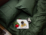 Семейный набор хлопкового постельного белья из Страйп Сатина №505918 Черешенка™