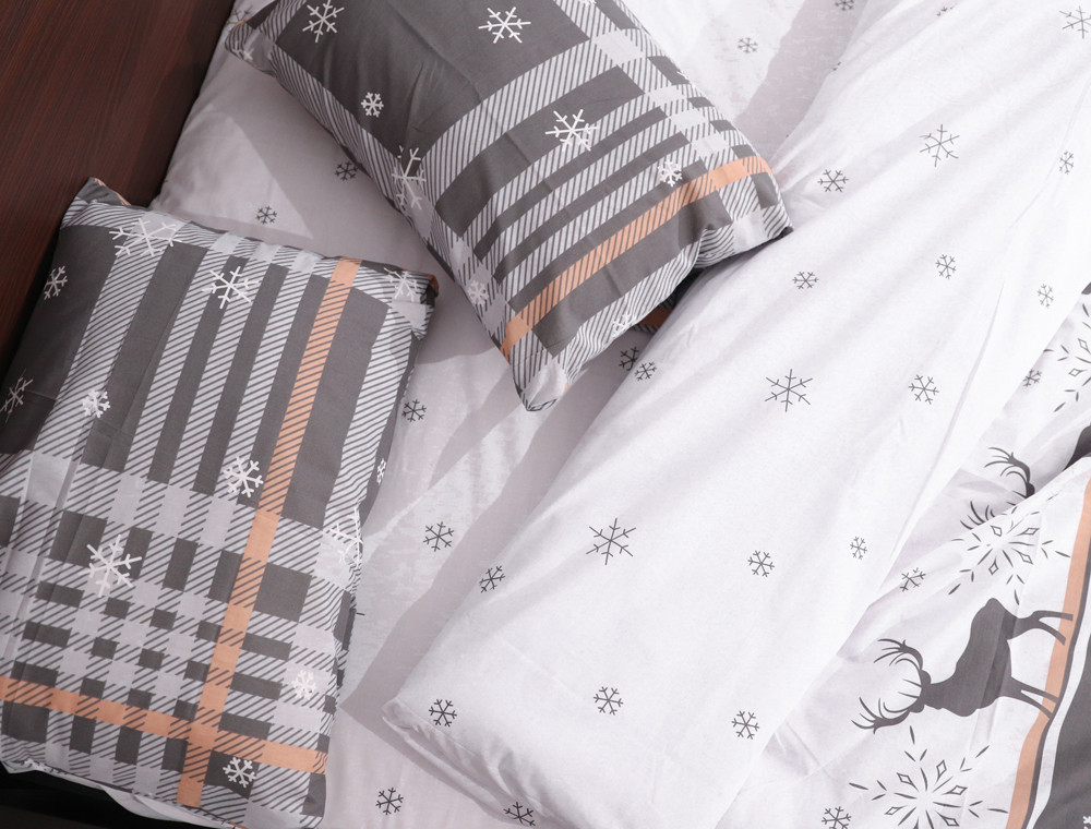 Семейный набор хлопкового постельного белья из Бязи "Gold" №157967grey Черешенка™