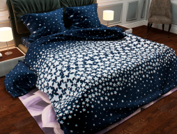 Полуторний набір постільної білизни 150*220 із Бязі "Gold" №157313AB Черешенка™