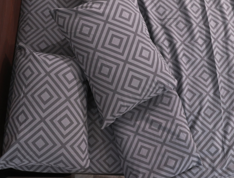 Полуторний набір постільної білизни з ромбами 150*220 із Бязі "Gold" №1581182 Черешенька™