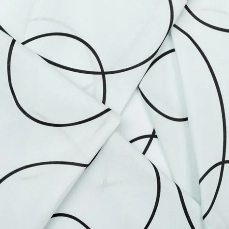 Ткань для постельного белья Бязь "Gold" Lux "Геометрический вальс 2" GL1410 (A+B) - (50м+50м)