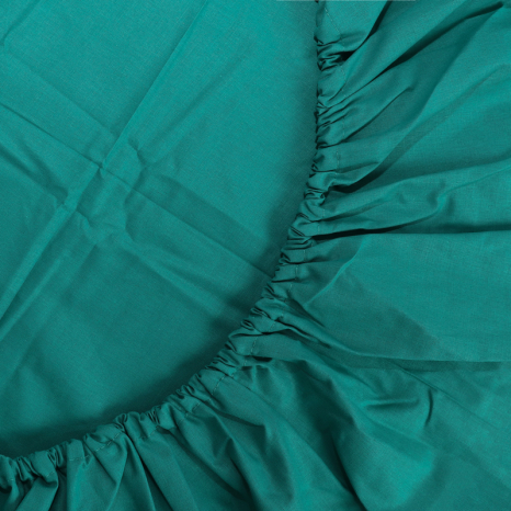 Простирадло на резинці (180*200*25) смарагдове №1244