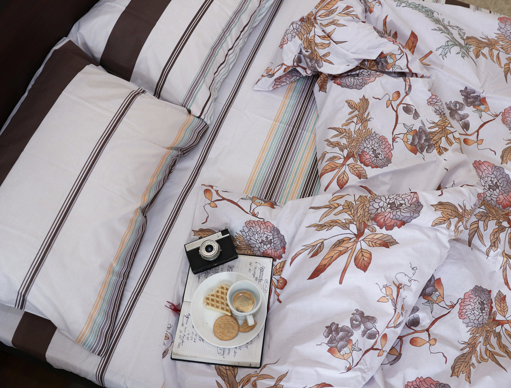 Євро-максі набір постільної білизни 200*220 із Бязі "Gold" №152814AB Черешенка™