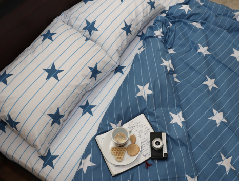 Полуторний набір постільної білизни 150*220 із Бязі "Gold" №154068AB Черешенка™