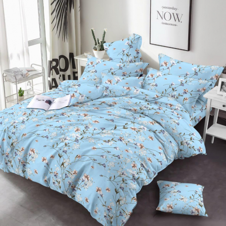 Тканина для постільної білизни Бязь "Gold" Lux GL743blue