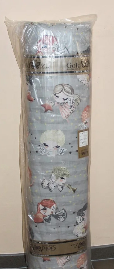 Тканина для постільної білизни Бязь "Gold" Lux дитяча "Ангелочки"GLB2092