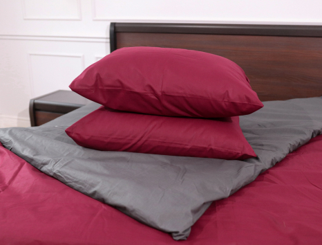 Євро-максі набір однотонної постільної білизни 200*220 із Бязі "Gold" №151564AB Черешенка™