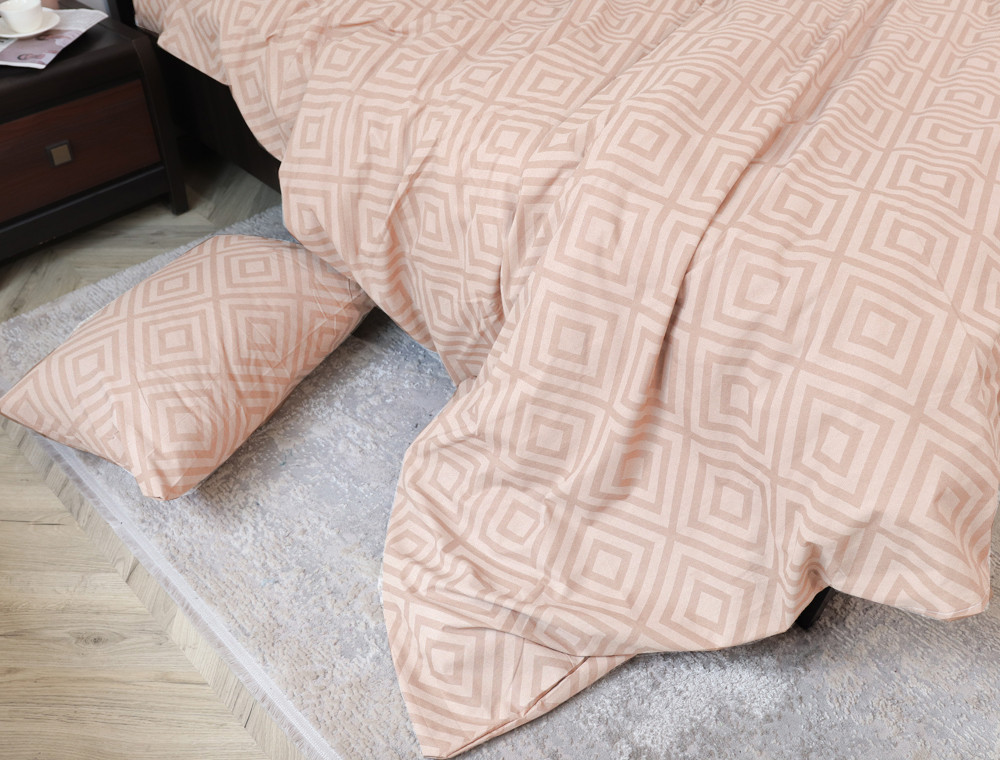 Евро макси набор постельного белья с ромбами 200*220 из Бязи "Gold" №1581181 Черешенка™