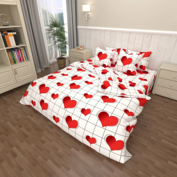 Євро-максі набір постільної білизни 200*220 із Бязі "Gold" №157711 Черешенка™