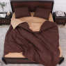 Семейный набор однотонного хлопкового постельного белья из Бязи "Gold" №155513AB Черешенка™