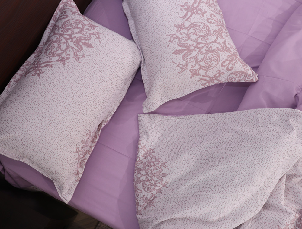 Евро макси набор постельного белья 200*230 из Трикотажа (Вязка) №500-07 Черешенка™