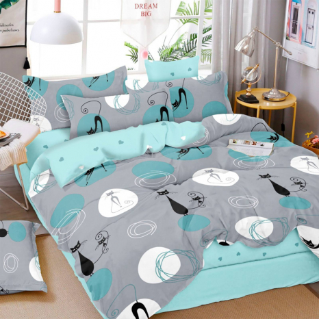 Ткань для постельного белья Бязь "Gold" Lux GL1664blue (A+B) - (50м+50м)