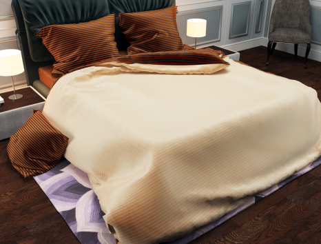 Євро-максі набір постільної білизни 200*220 із Бязі "Gold" №151133AB Черешенка™