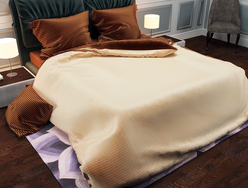 Євро-максі набір постільної білизни 200*220 із Бязі "Gold" №151133AB Черешенка™