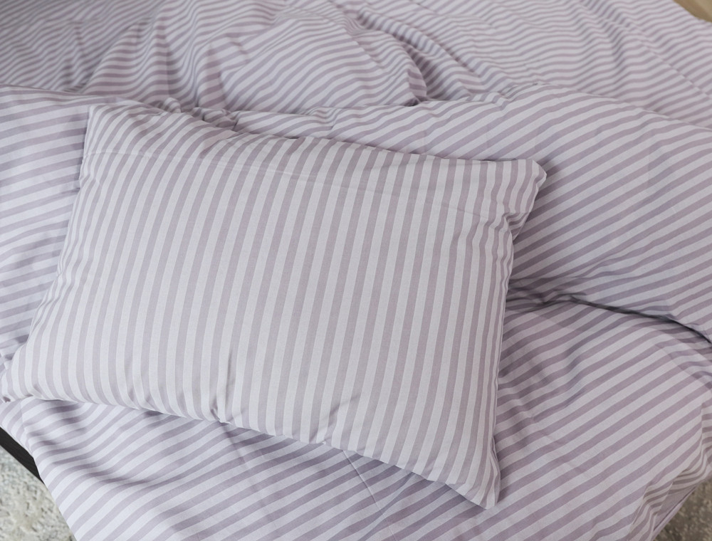 Сімейний набір смугастої постільної білизни із Бязі "Gold" №156615 Черешенка™