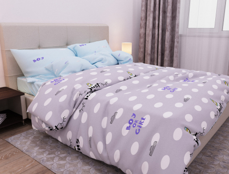 Ткань для постельного белья Бязь "Gold" Lux GL4079 (A+B) - (50м+50м)