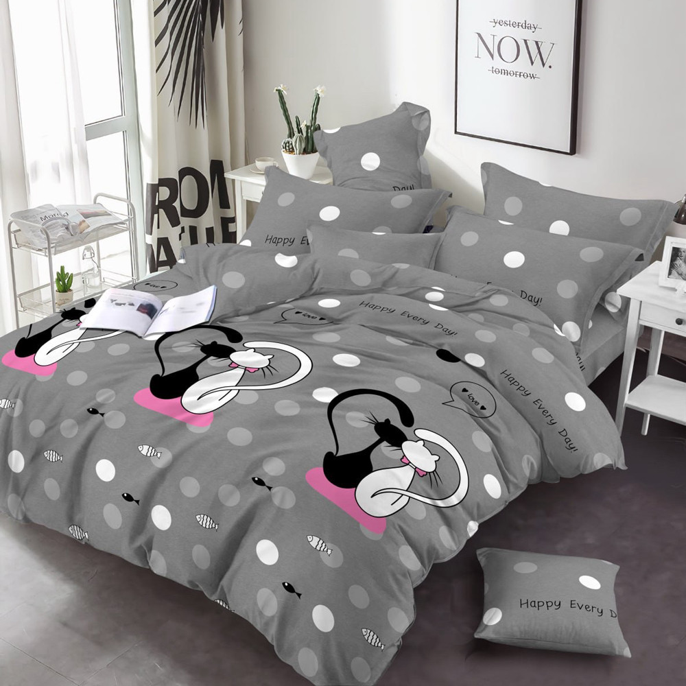 Тканина для постільної білизни Бязь "Gold" Lux GL37201grey