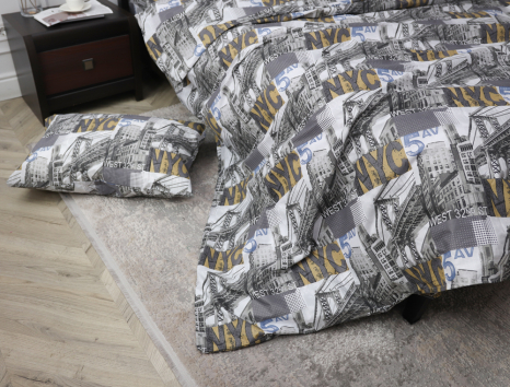 Семейный набор хлопкового постельного белья из Бязи "Gold" №155029 Черешенка™