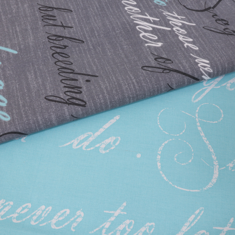 Тканина для постільної білизни Бязь "Gold" Lux "Текстовий лист" GL1333 (A+B) - (50м+50м)