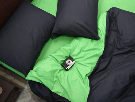 Двоспальний набір однотонної постільної білизни 180*220 із Бязі "Gold" №151563AB Черешенка™