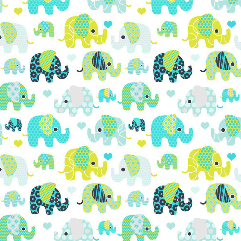 Ткань для постельного белья Фланель (байка) детcкая FLB1036green