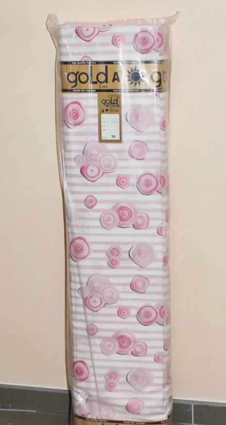 Тканина для постільної білизни Бязь "Gold" Lux "Абстрактний принт (рожевий)" GL4077