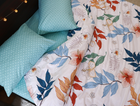 Евро макси набор постельного белья 200*220 из Сатина №012011AB Черешенка™