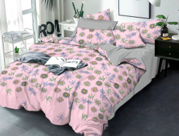 Тканина для постільної білизни Бязь "Gold" Lux GL15380pink (A+B) - (50м+50м)