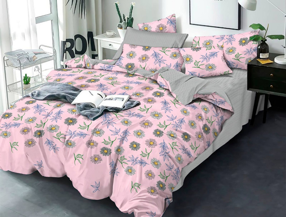 Тканина для постільної білизни Бязь "Gold" Lux GL15380pink (A+B) - (50м+50м)