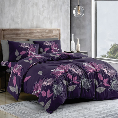 Ткань для постельного белья Бязь "Gold" Lux GL12370purple