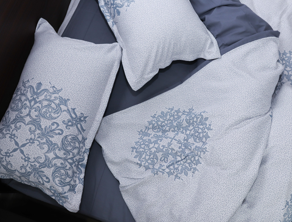 Евро макси набор постельного белья 200*230 из Трикотажа (Вязка) №500-01 Черешенка™