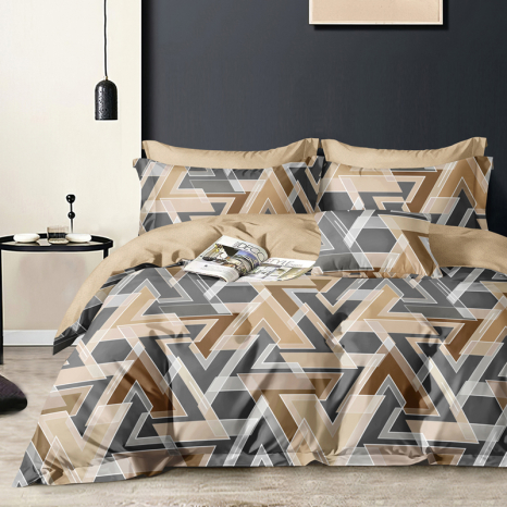 Двоспальний набір постільної білизни 180*220 із Сатину №44312AB Черешенка™