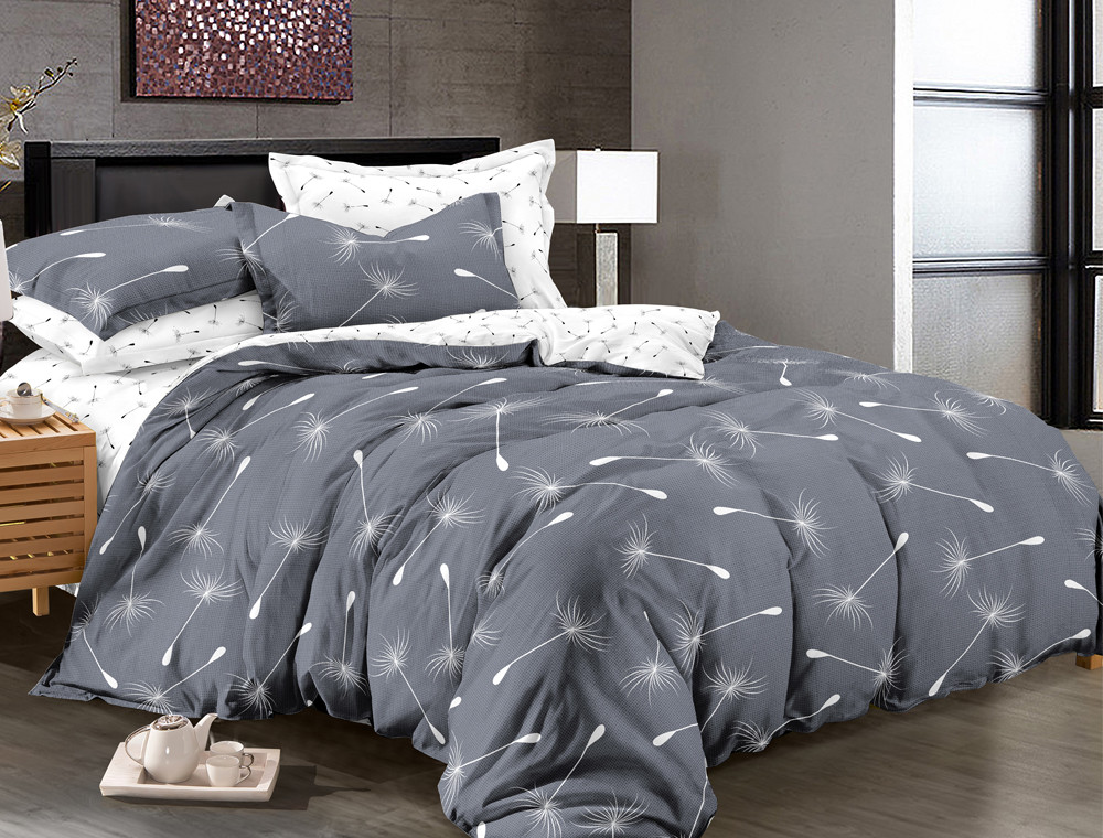 Євро-максі набір постільної білизни 200*220 із Сатину №1532AB Черешенка™